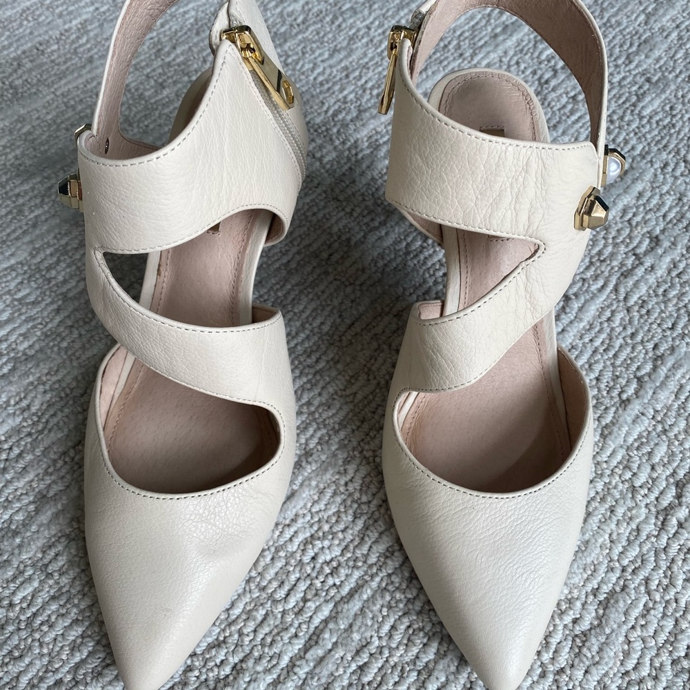 Louise et Cie Cream Strappy Heels